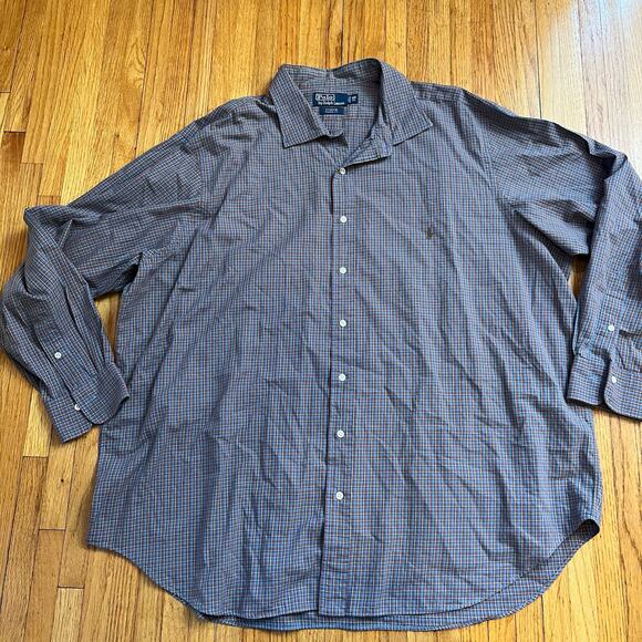 Polo Ralph Lauren Shirt Mens 3XB Stanton Plaid Button Shirt Classic Fit - Picture 1 of 6